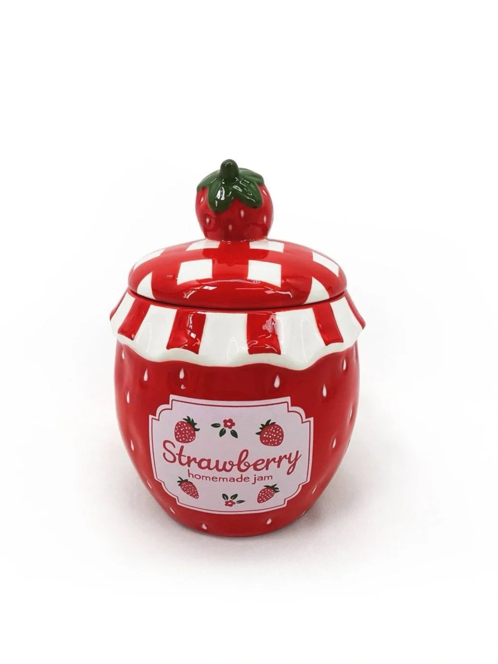 Strawberry Ceramic Jam Jar with Lid